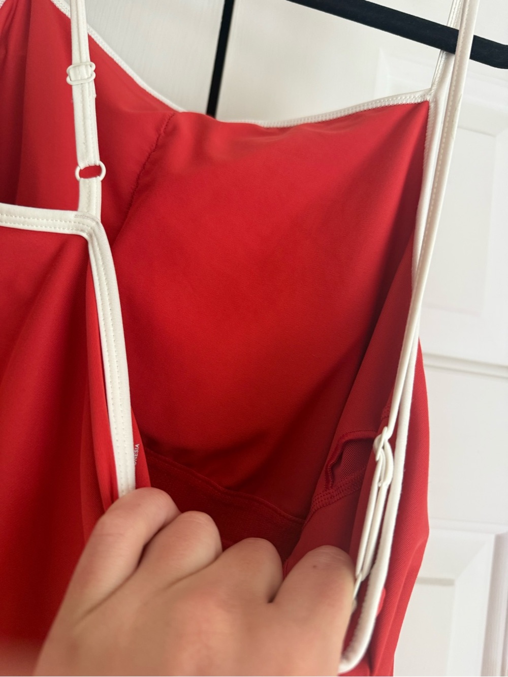 Old Navy Women’s PowerSoft Cami Athletic Red & White Activewear Dress Size Large - Picture 4 of 8